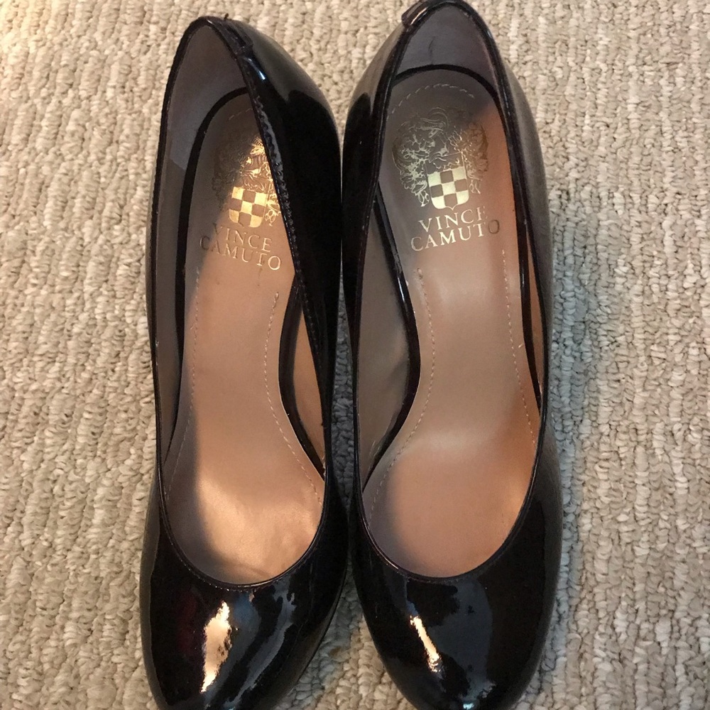 New Vince Camuto Black Patent Leather Heels